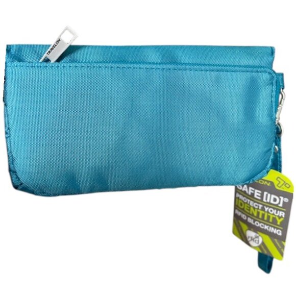 Travelon RFID Quilted Travel Wristlet - Blue - 7.5" x 4" - Picture 2 of 7